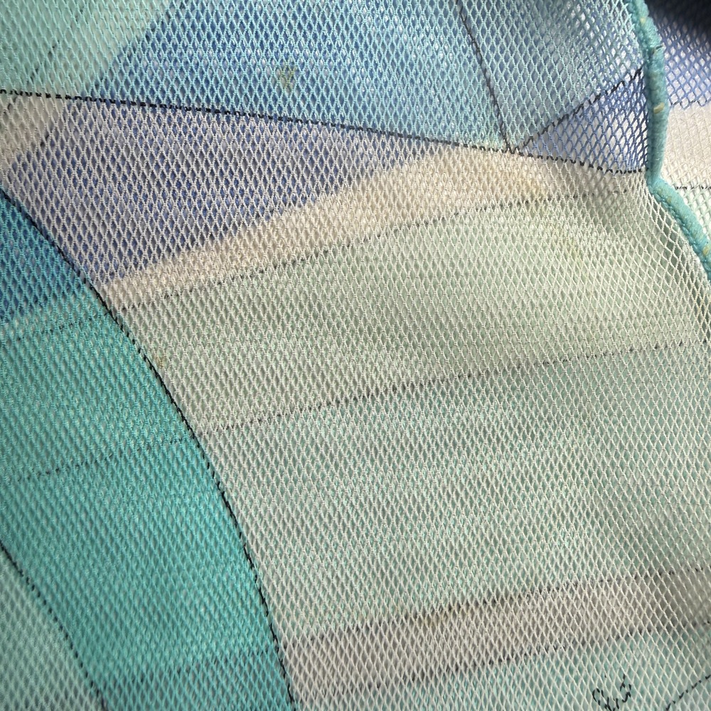 Emilio Pucci Vintage Blue Geometric Printed Mesh Coverup Mini Dress - Picture 9 of 13